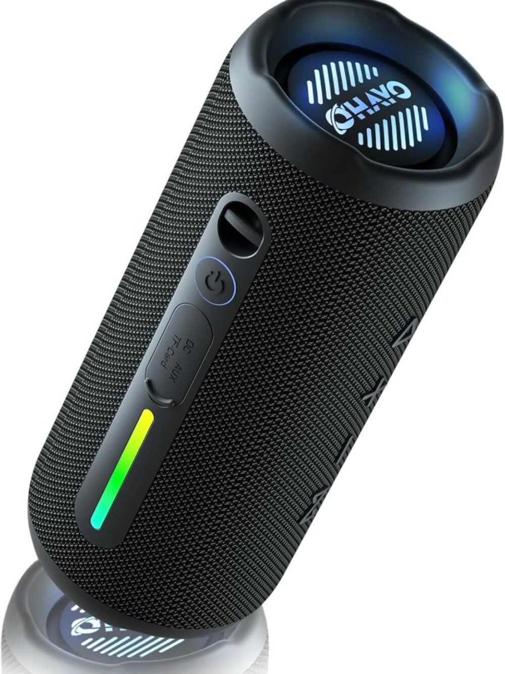 Portable Waterproof Bluetooth Speaker, 24W Stereo Sound, 30-Hour Playtime, LED